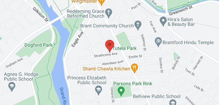 map of 21 STRATHCONA Avenue